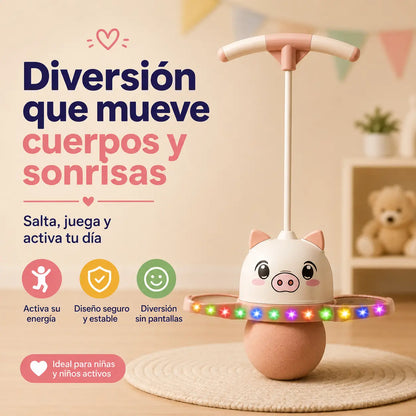 Juguete Saltarín Para Niños con luces led + regalo de inflador