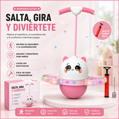 Juguete Saltarín Para Niños con luces led + regalo de inflador