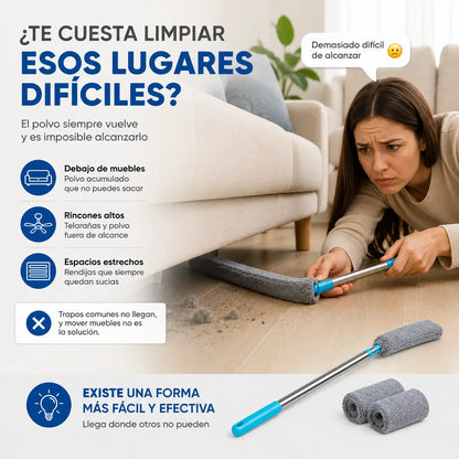 Limpiador Delgado con Cabezal Flexible y Lavable 2x1